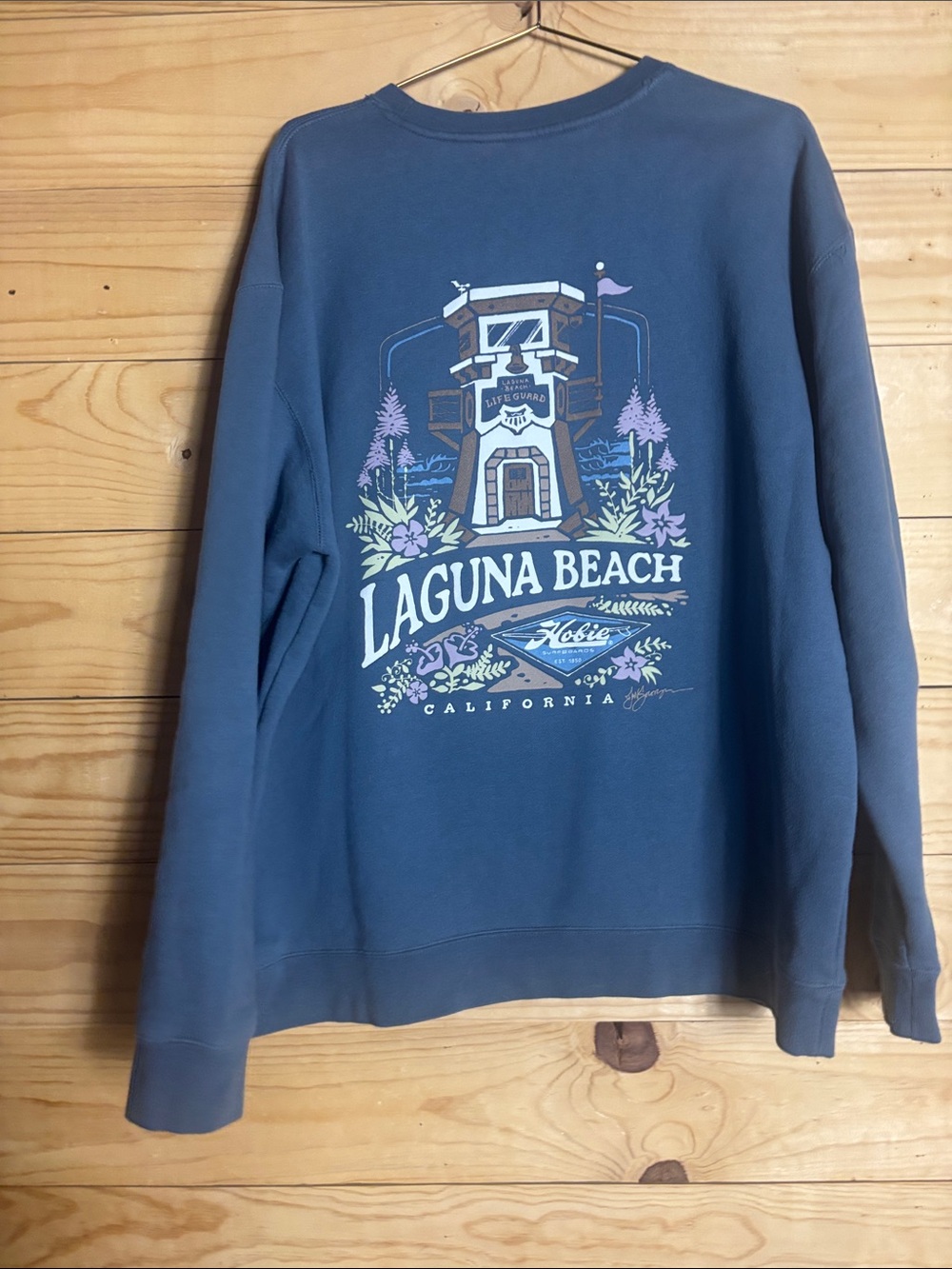 Hobie Laguna Beach blue sweatshirt size XL